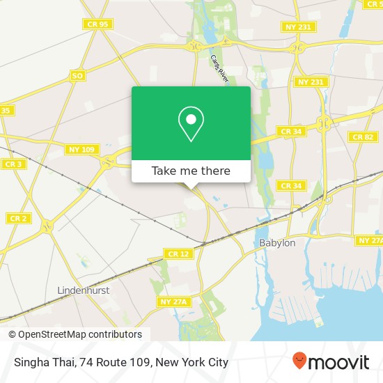 Singha Thai, 74 Route 109 map