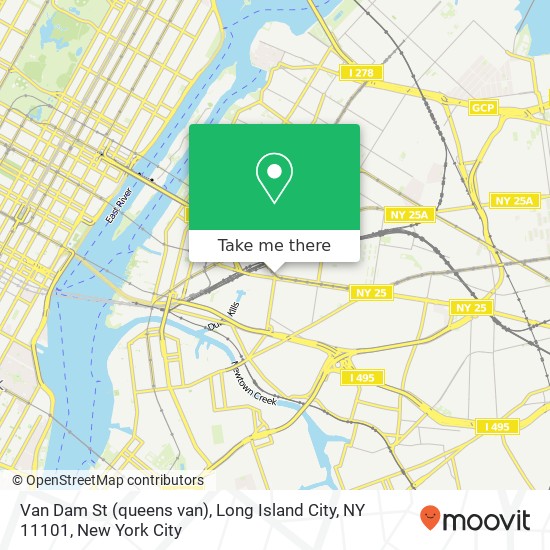 Mapa de Van Dam St (queens van), Long Island City, NY 11101