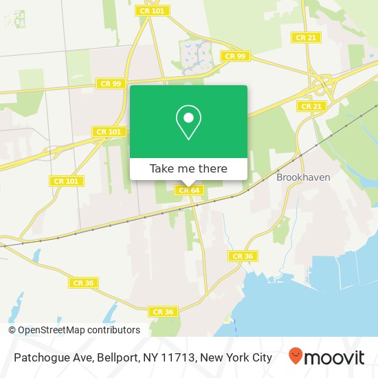 Mapa de Patchogue Ave, Bellport, NY 11713