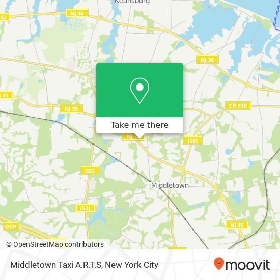 Middletown Taxi A.R.T.S map