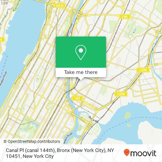 Canal Pl (canal 144th), Bronx (New York City), NY 10451 map