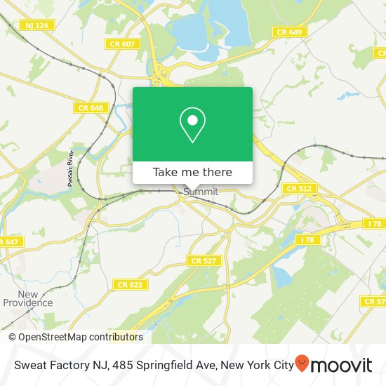 Sweat Factory NJ, 485 Springfield Ave map