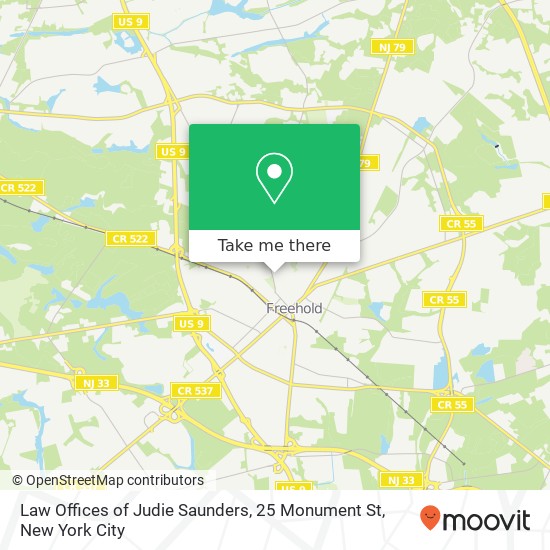 Mapa de Law Offices of Judie Saunders, 25 Monument St