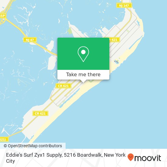 Eddie's Surf Zyx1 Supply, 5216 Boardwalk map