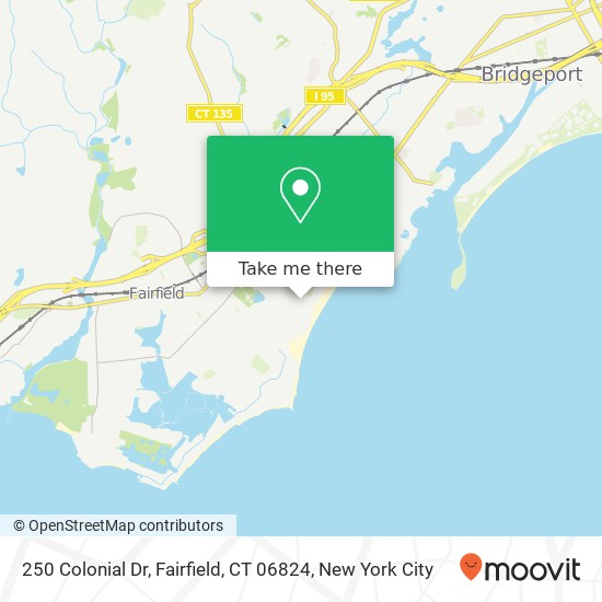 250 Colonial Dr, Fairfield, CT 06824 map