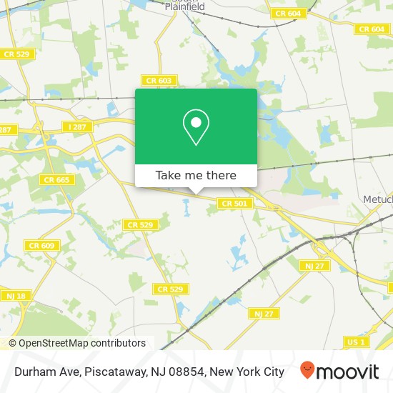 Durham Ave, Piscataway, NJ 08854 map