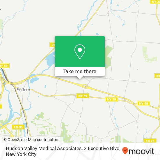 Mapa de Hudson Valley Medical Associates, 2 Executive Blvd