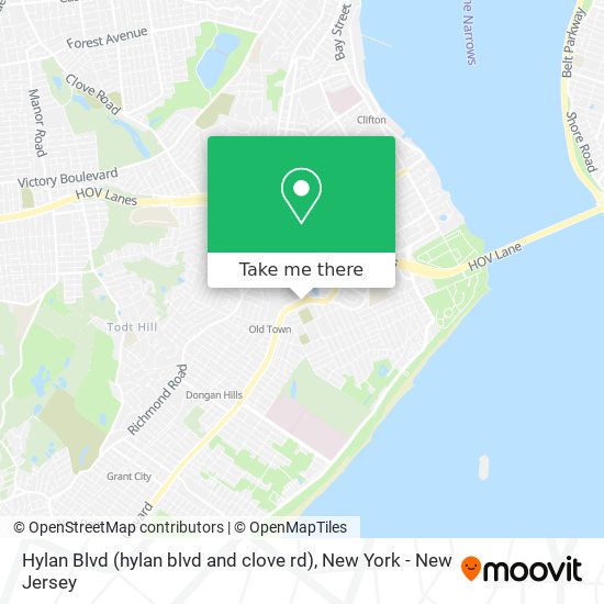 Mapa de Hylan Blvd (hylan blvd and clove rd)