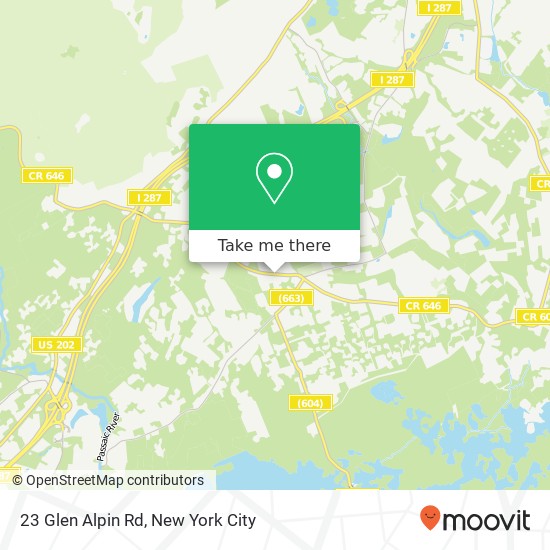 Mapa de 23 Glen Alpin Rd, Morristown, NJ 07960