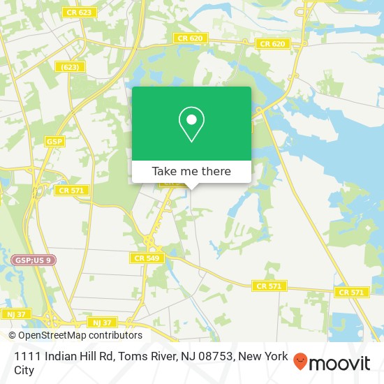 1111 Indian Hill Rd, Toms River, NJ 08753 map
