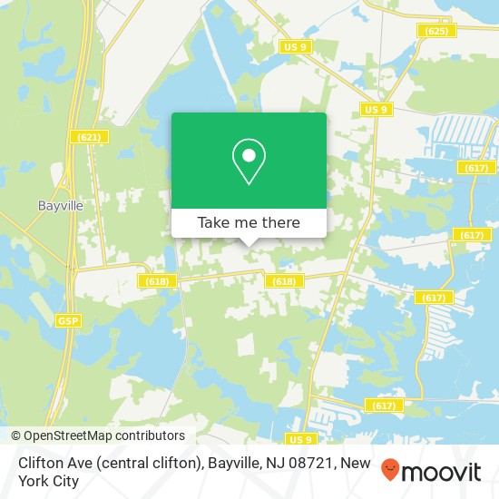 Clifton Ave (central clifton), Bayville, NJ 08721 map