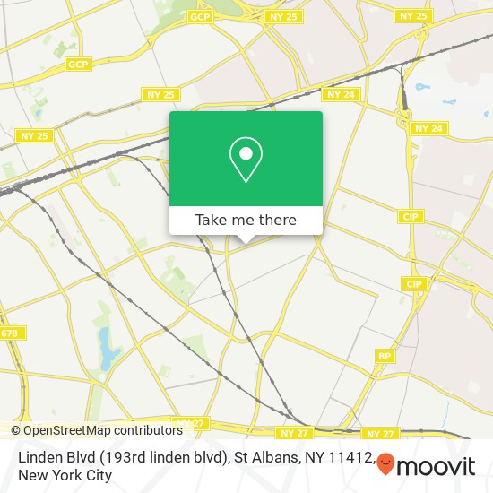 Mapa de Linden Blvd (193rd linden blvd), St Albans, NY 11412