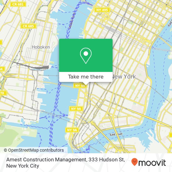 Amest Construction Management, 333 Hudson St map