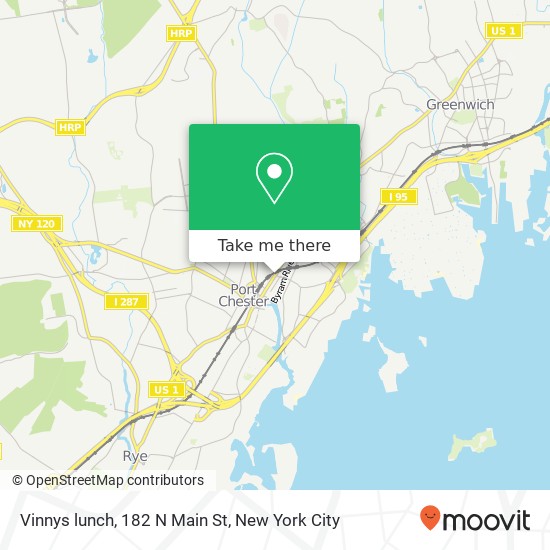 Mapa de Vinnys lunch, 182 N Main St