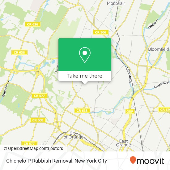 Mapa de Chichelo P Rubbish Removal