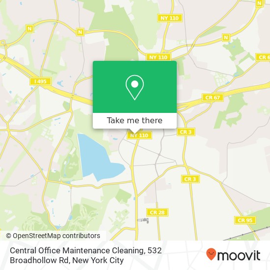 Mapa de Central Office Maintenance Cleaning, 532 Broadhollow Rd