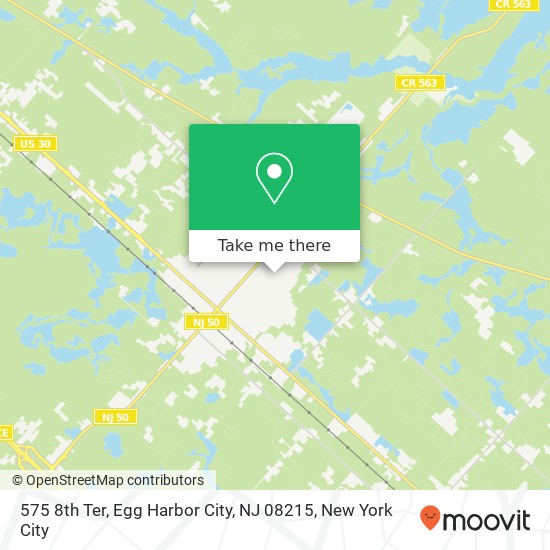 Mapa de 575 8th Ter, Egg Harbor City, NJ 08215