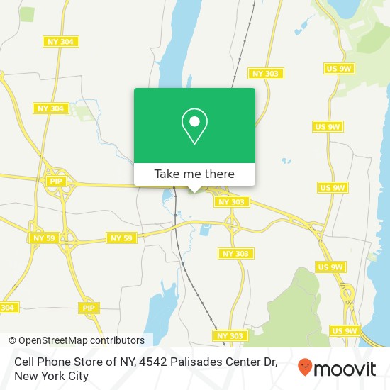 Mapa de Cell Phone Store of NY, 4542 Palisades Center Dr