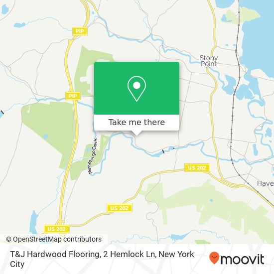Mapa de T&J Hardwood Flooring, 2 Hemlock Ln
