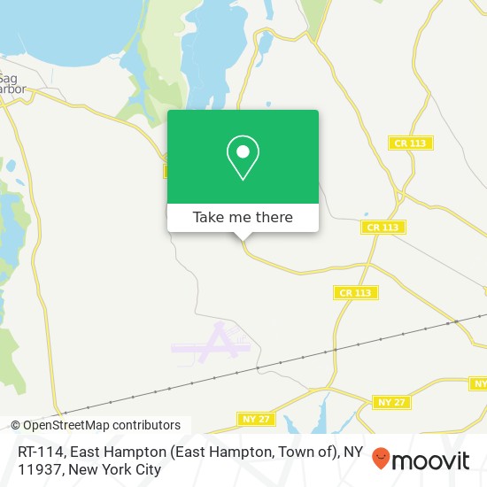 Mapa de RT-114, East Hampton (East Hampton, Town of), NY 11937