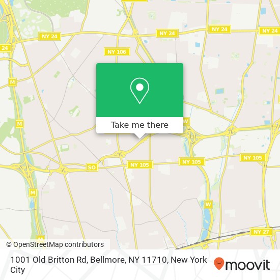 1001 Old Britton Rd, Bellmore, NY 11710 map