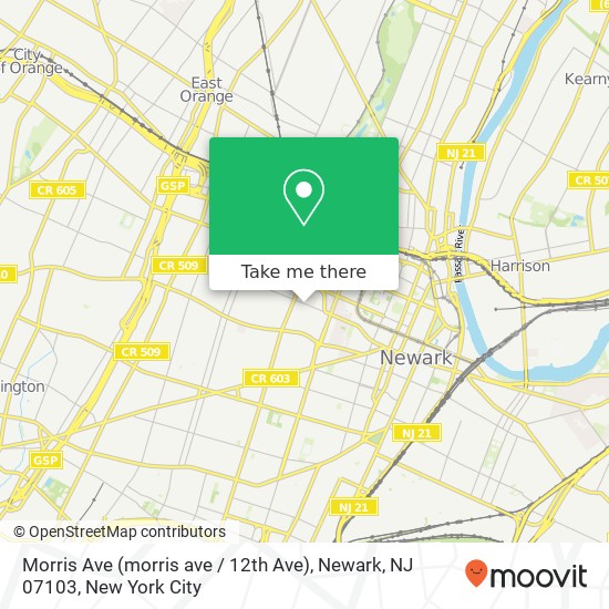 Morris Ave (morris ave / 12th Ave), Newark, NJ 07103 map