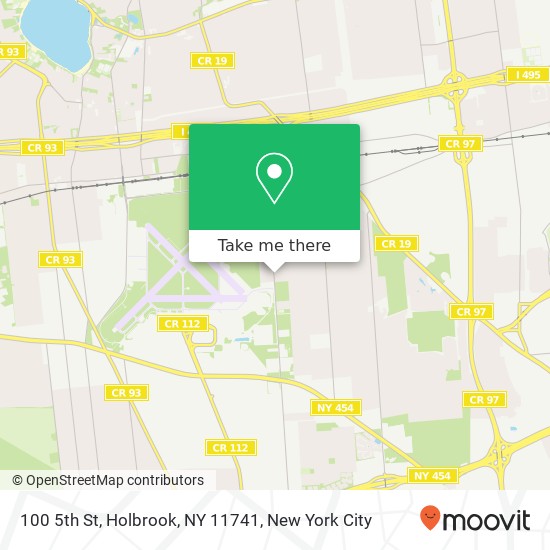 Mapa de 100 5th St, Holbrook, NY 11741