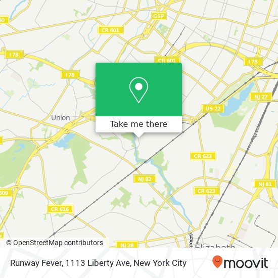 Mapa de Runway Fever, 1113 Liberty Ave