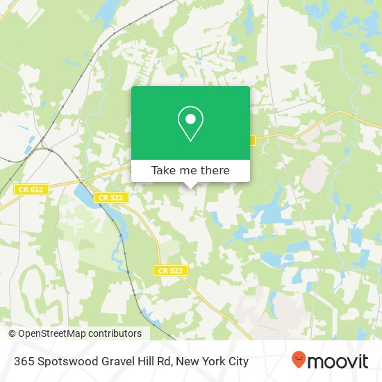 Mapa de 365 Spotswood Gravel Hill Rd, Monroe Twp, NJ 08831