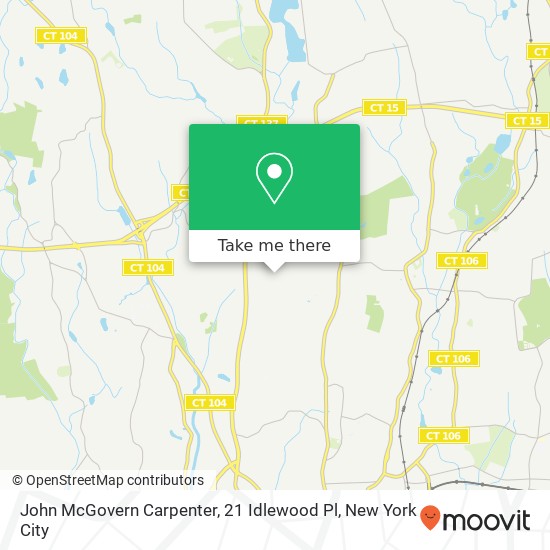 John McGovern Carpenter, 21 Idlewood Pl map