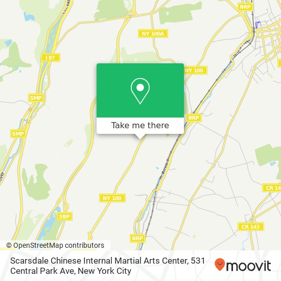 Mapa de Scarsdale Chinese Internal Martial Arts Center, 531 Central Park Ave