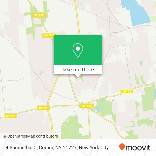 Mapa de 4 Samantha Dr, Coram, NY 11727