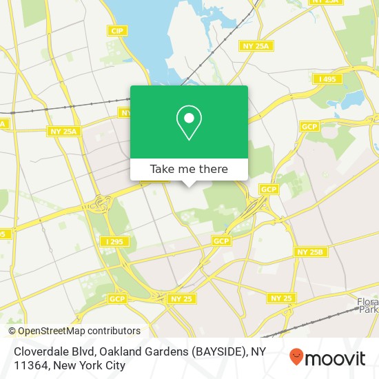 Cloverdale Blvd, Oakland Gardens (BAYSIDE), NY 11364 map