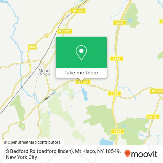 Mapa de S Bedford Rd (bedford linden), Mt Kisco, NY 10549