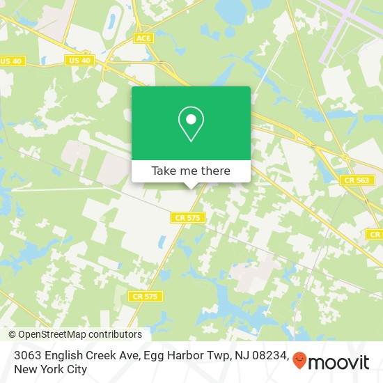 Mapa de 3063 English Creek Ave, Egg Harbor Twp, NJ 08234