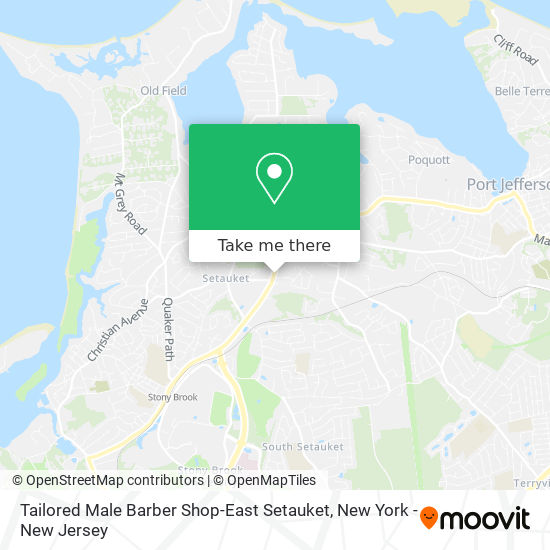 Tailored Male Barber Shop-East Setauket map
