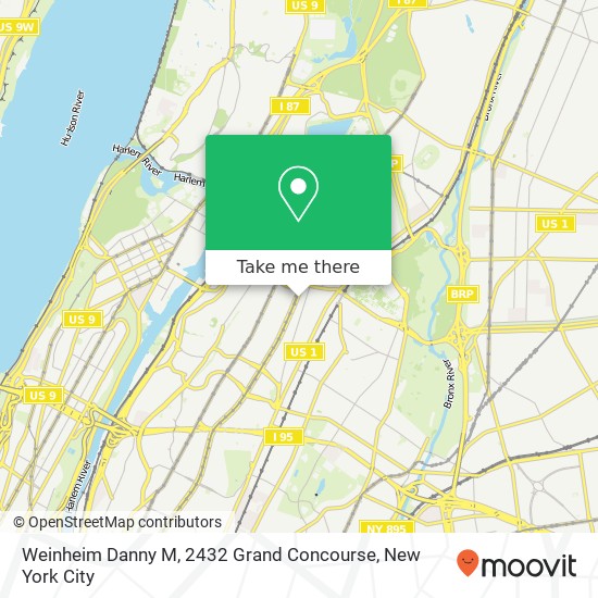 Mapa de Weinheim Danny M, 2432 Grand Concourse