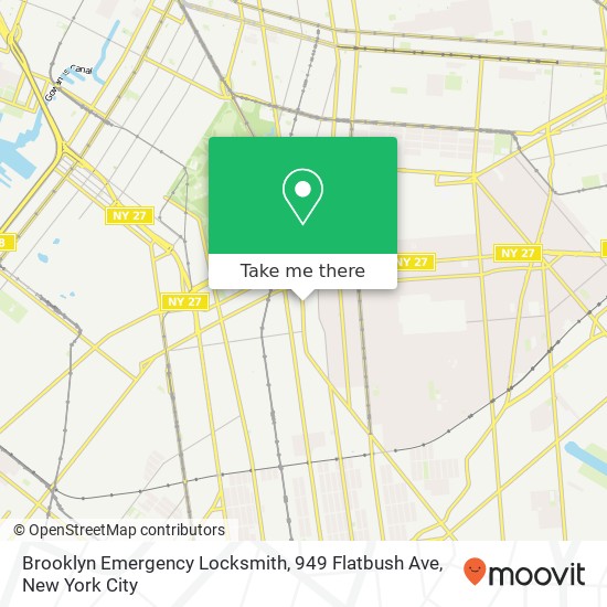 Brooklyn Emergency Locksmith, 949 Flatbush Ave map