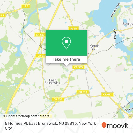6 Holmes Pl, East Brunswick, NJ 08816 map