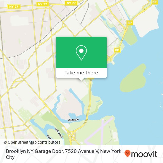 Mapa de Brooklyn NY Garage Door, 7520 Avenue V
