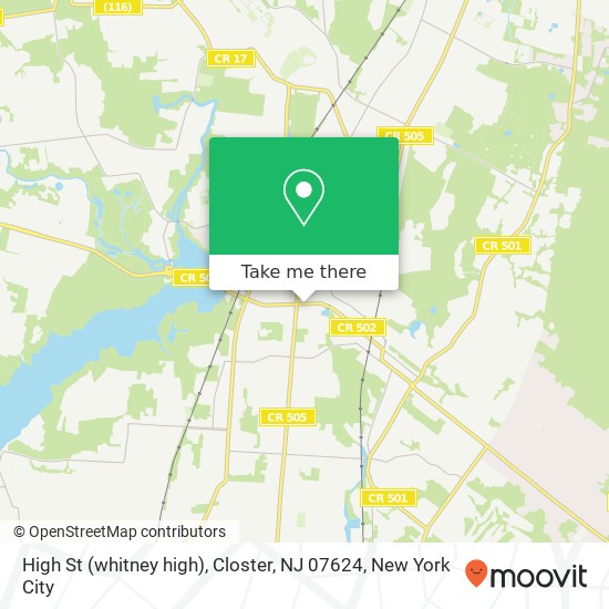 Mapa de High St (whitney high), Closter, NJ 07624