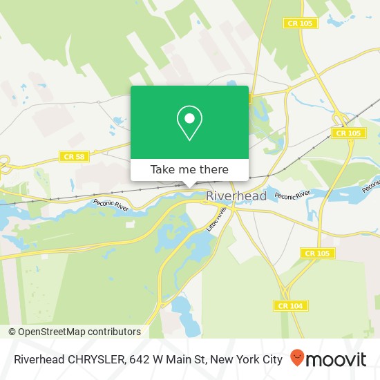 Mapa de Riverhead CHRYSLER, 642 W Main St