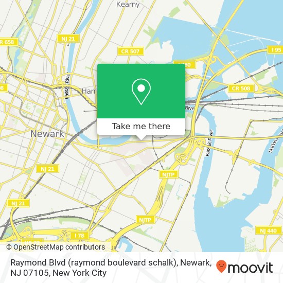 Raymond Blvd (raymond boulevard schalk), Newark, NJ 07105 map