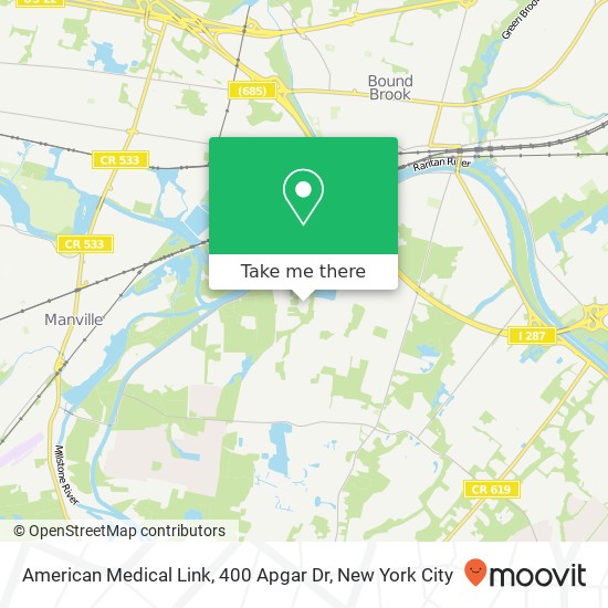 Mapa de American Medical Link, 400 Apgar Dr