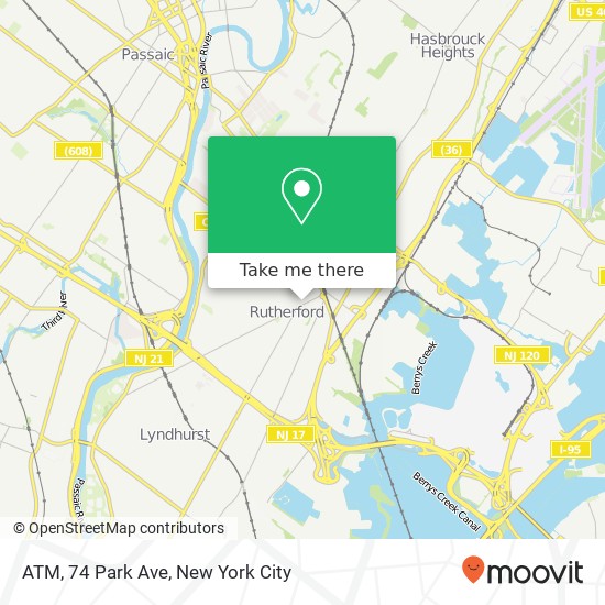 ATM, 74 Park Ave map