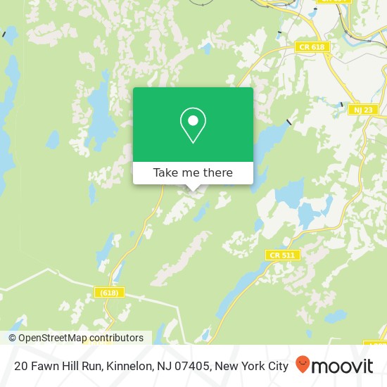 Mapa de 20 Fawn Hill Run, Kinnelon, NJ 07405