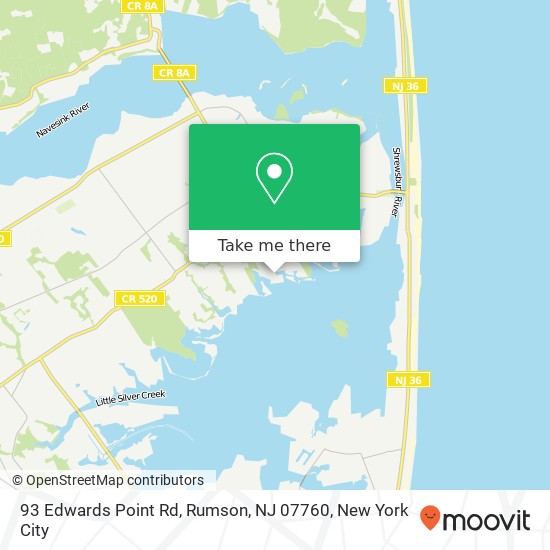 93 Edwards Point Rd, Rumson, NJ 07760 map