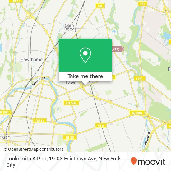 Locksmith A Pop, 19-03 Fair Lawn Ave map