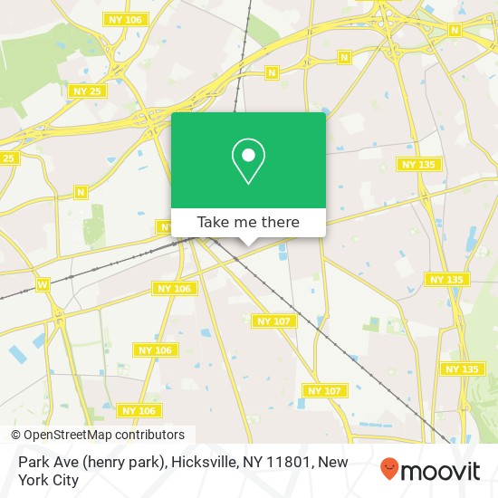 Mapa de Park Ave (henry park), Hicksville, NY 11801