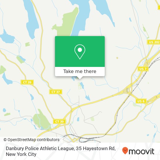 Danbury Police Athletic League, 35 Hayestown Rd map